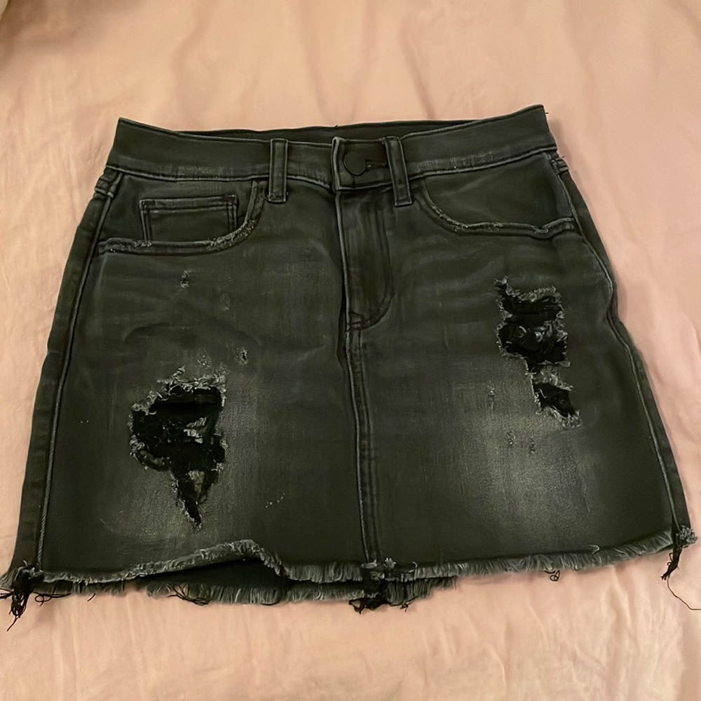 Express Black Denim Skirt